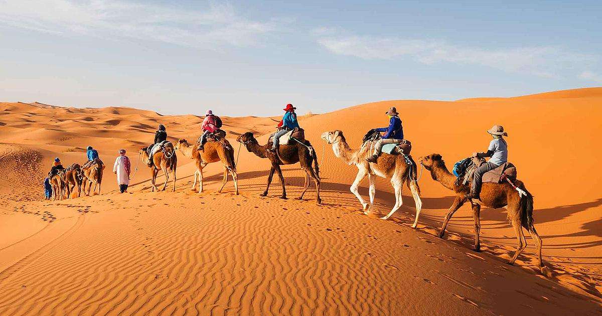Пустеля Сахара в Марокко в Африці онлайн пазл