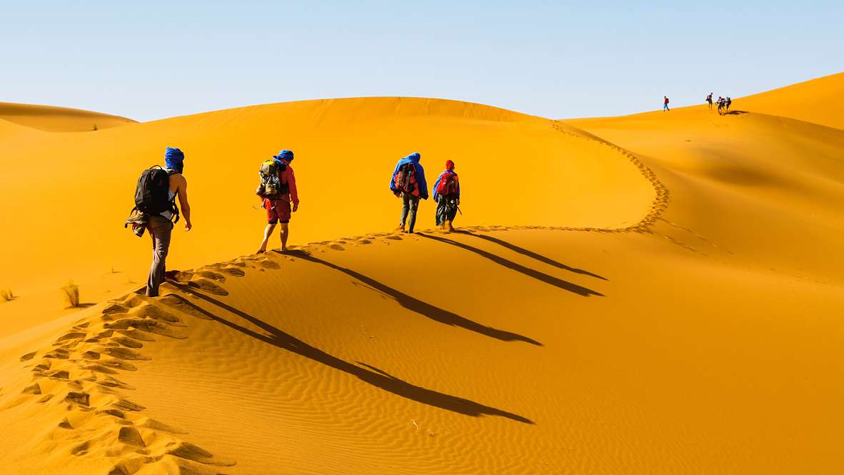Пустыня Сахара в Марокко в Африке пазл онлайн