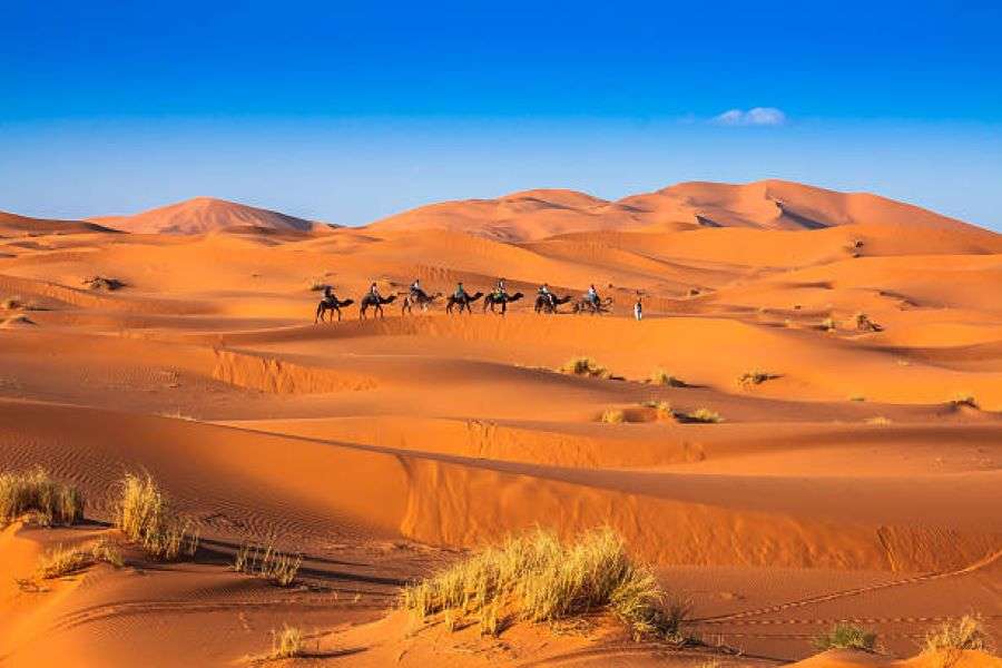 Desierto de Merzouga en Marruecos en África rompecabezas en línea