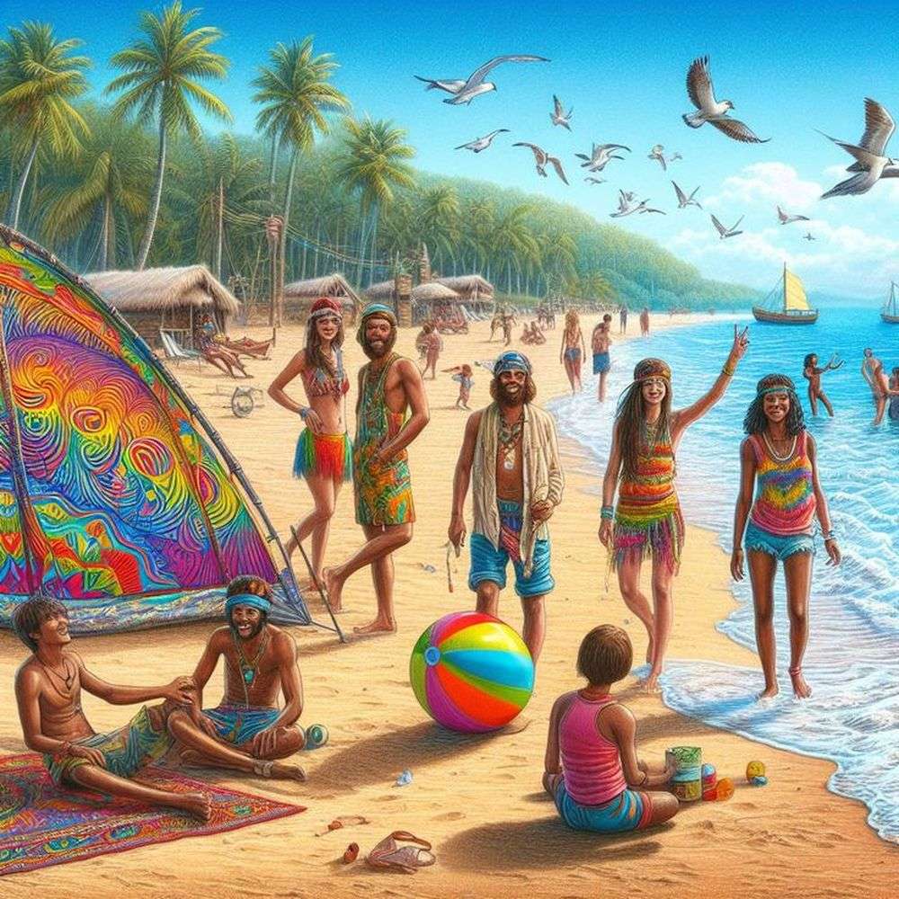 Festa na praia quebra-cabeças online