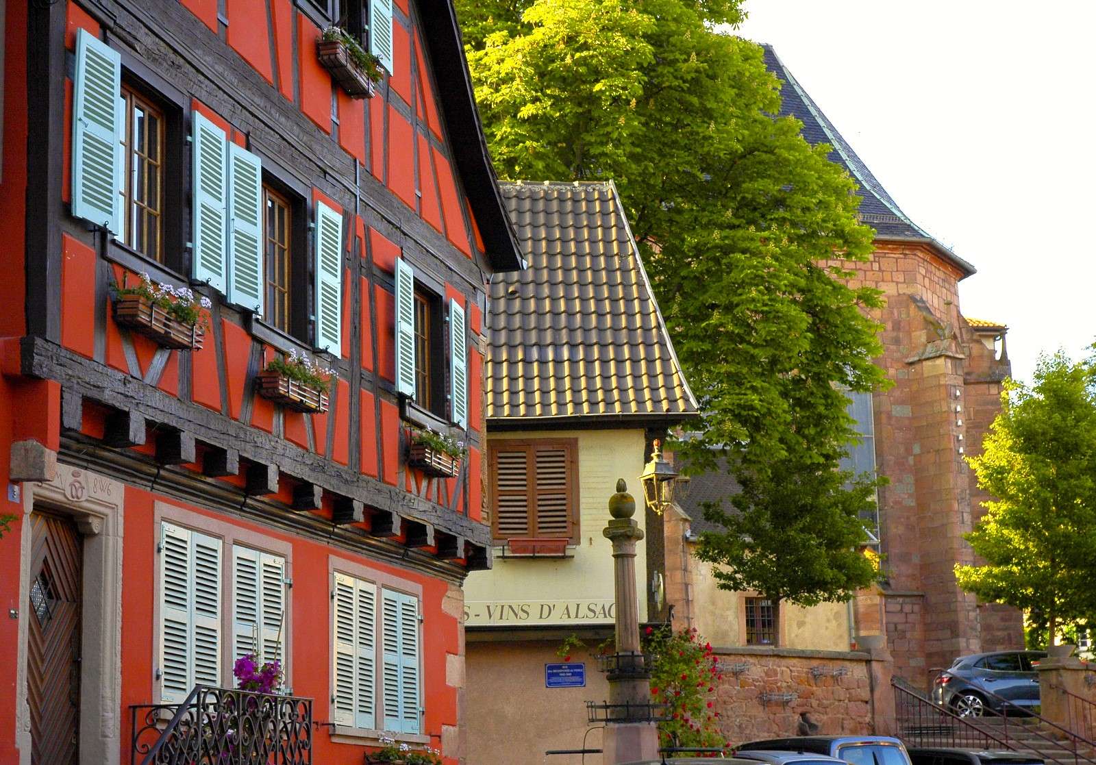 Architecture d'Alsace - Saint-Hippolyte, France puzzle en ligne