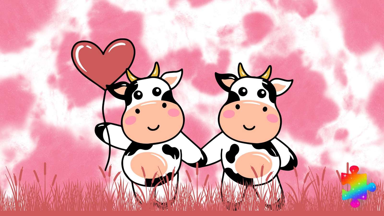 Cow Couple online puzzle