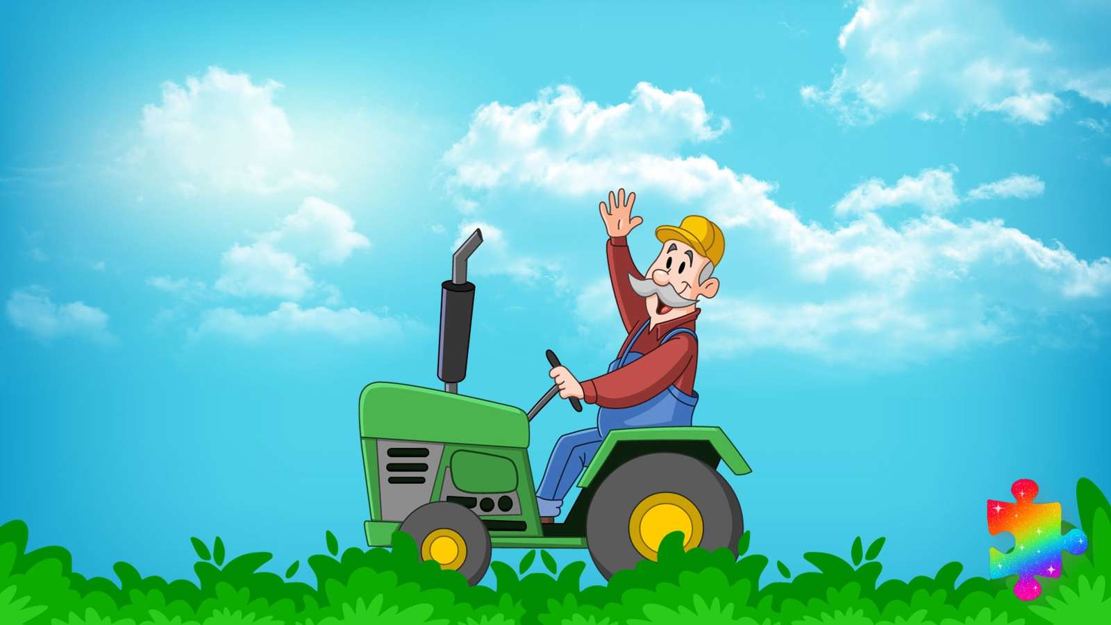 Happy Tractor online παζλ