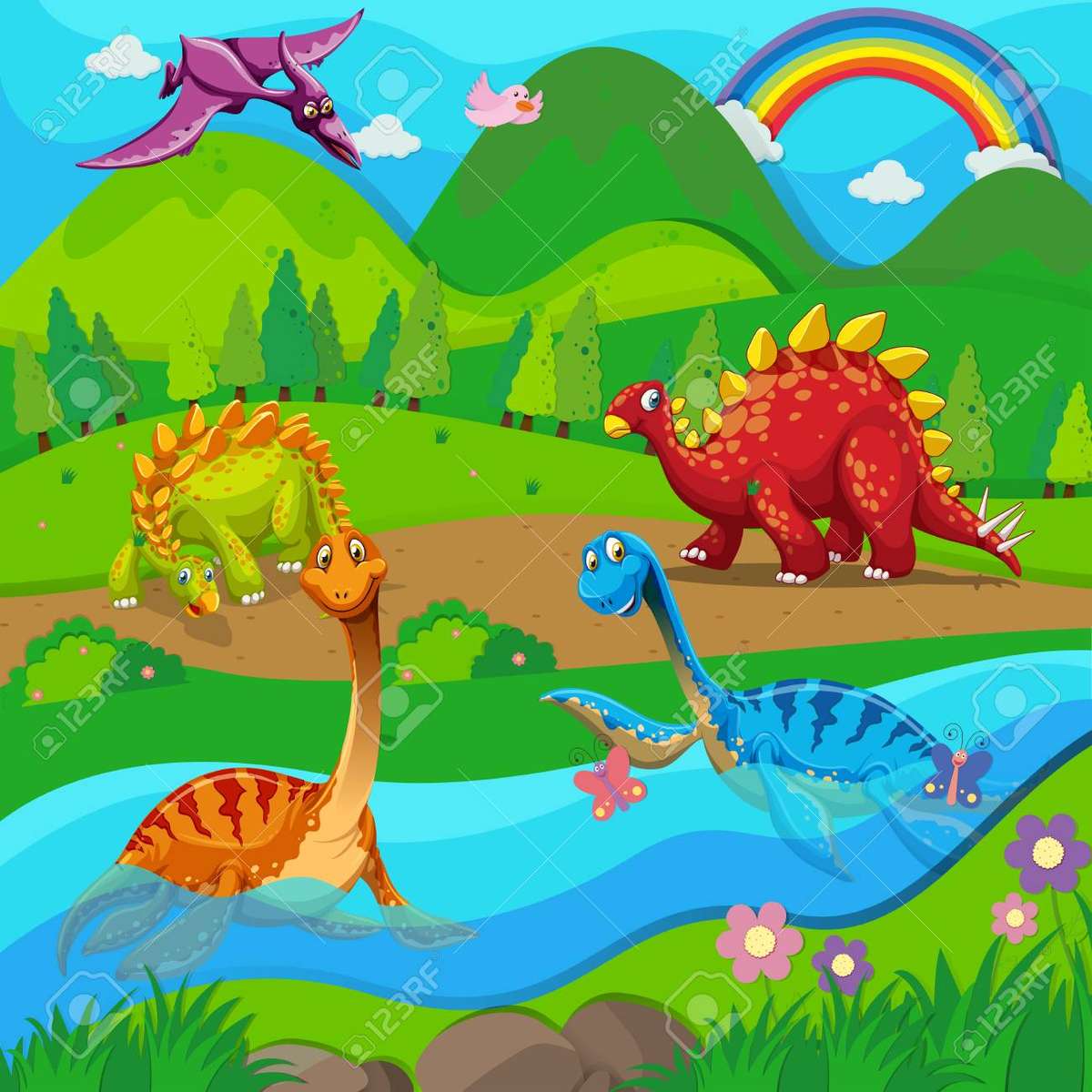 Dinossauros puzzle online