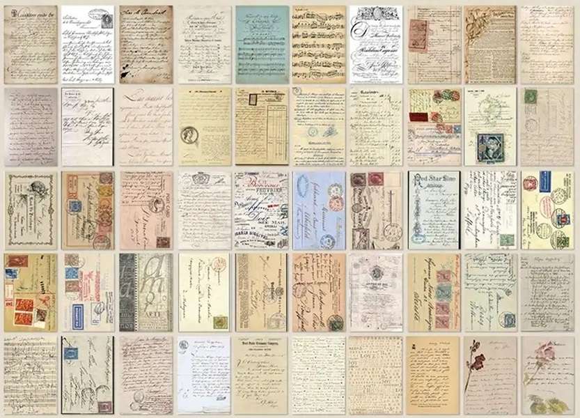 L'amour et la fascination des vieux papiers skládačky online