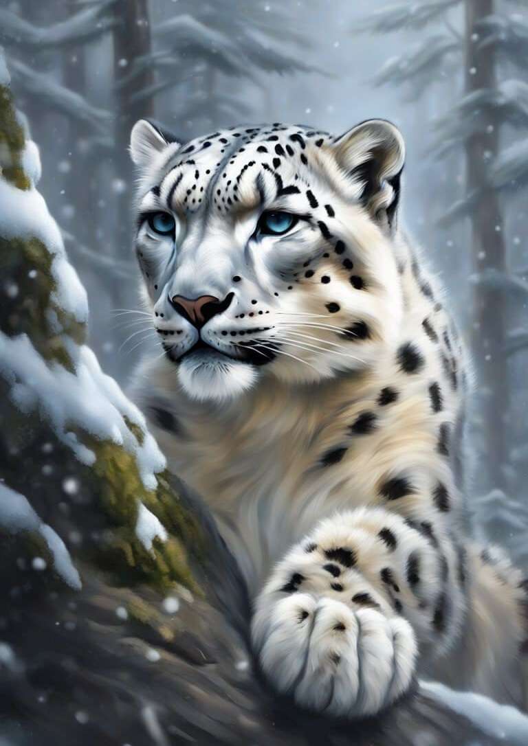 leopard sněžný online puzzle