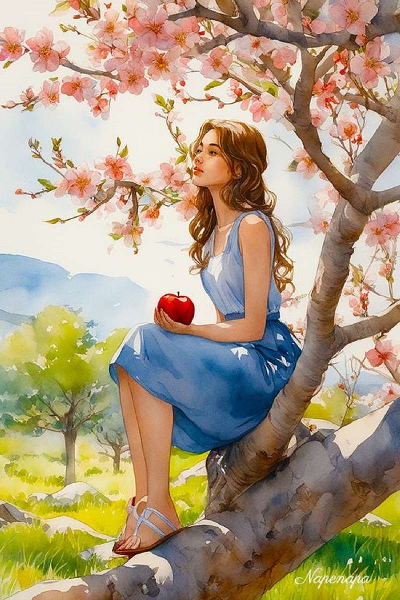 măr în floare puzzle online