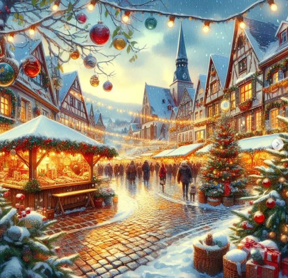 Kerstmarkt online puzzel