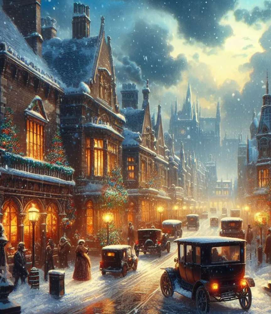 Sneeuw in de stad online puzzel