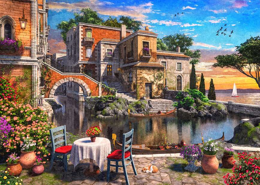 Apus de soare Toscana puzzle online