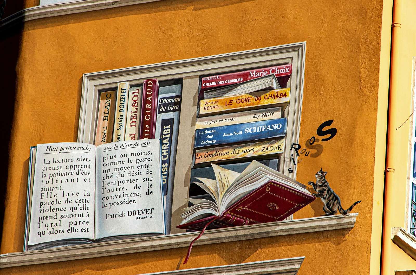 Painting on a tenement house (Lyon, France) jigsaw puzzle online