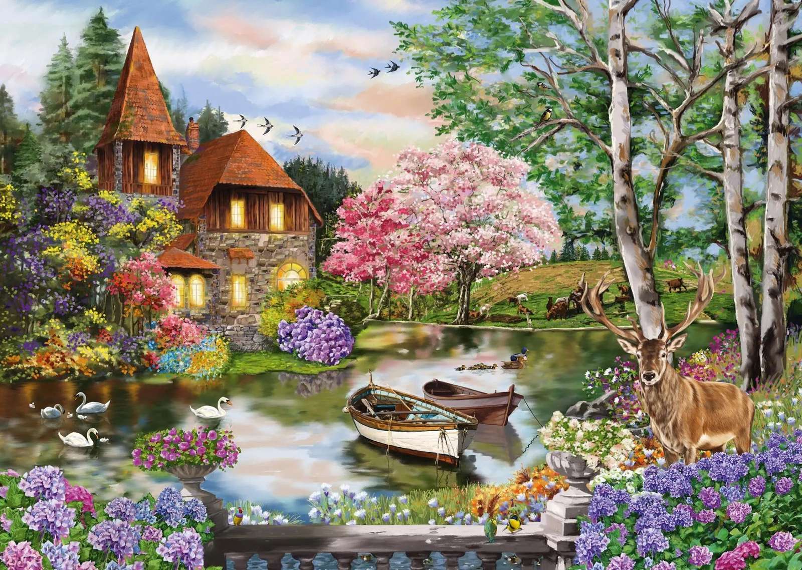 Dům na jezeře online puzzle