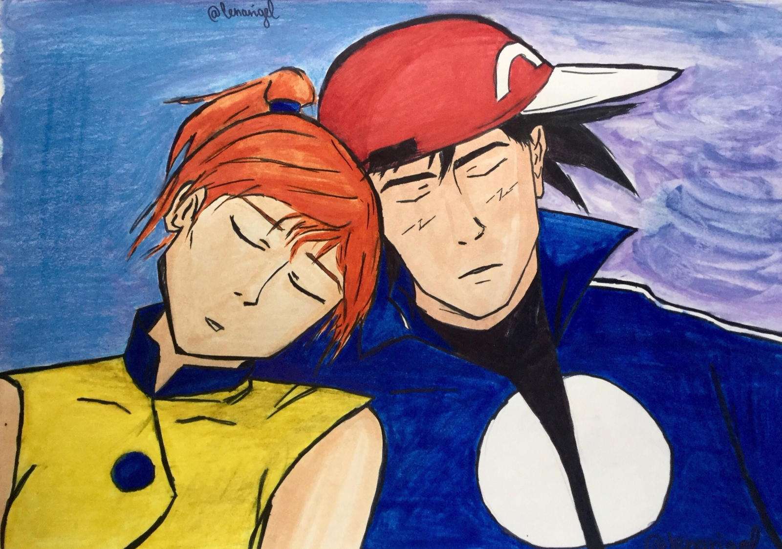 Ash und Misty wurden wie Korra und Mako gezeichnet Online-Puzzle