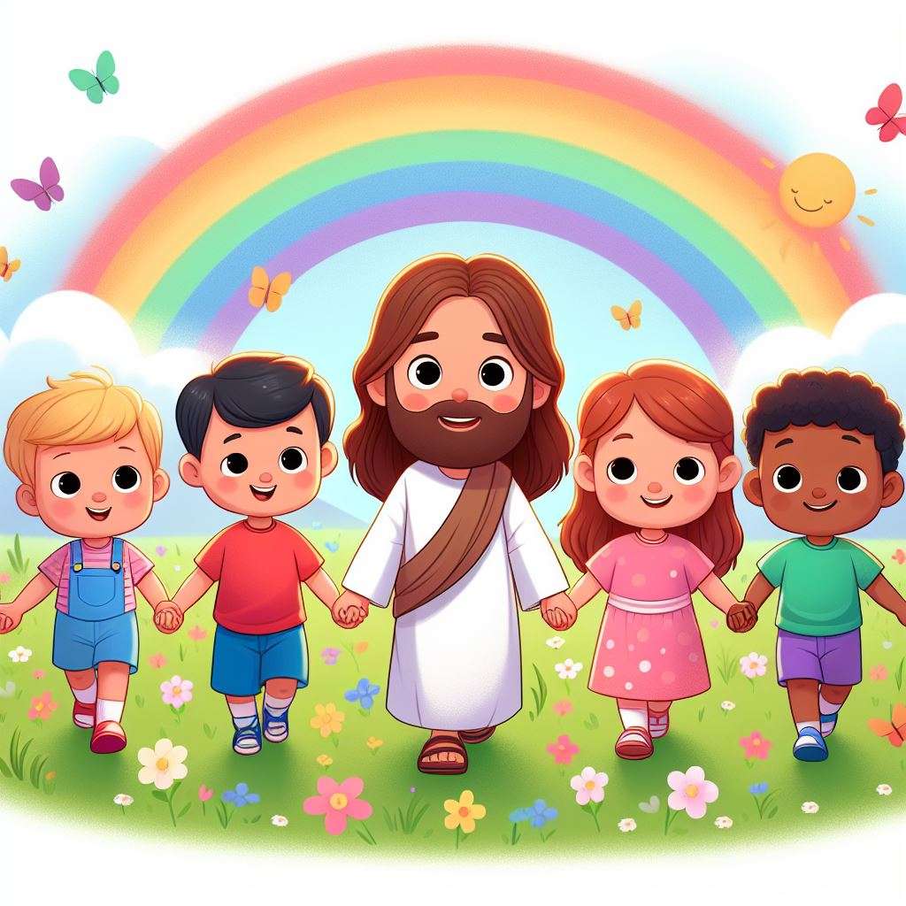 Исус и деца онлайн пъзел