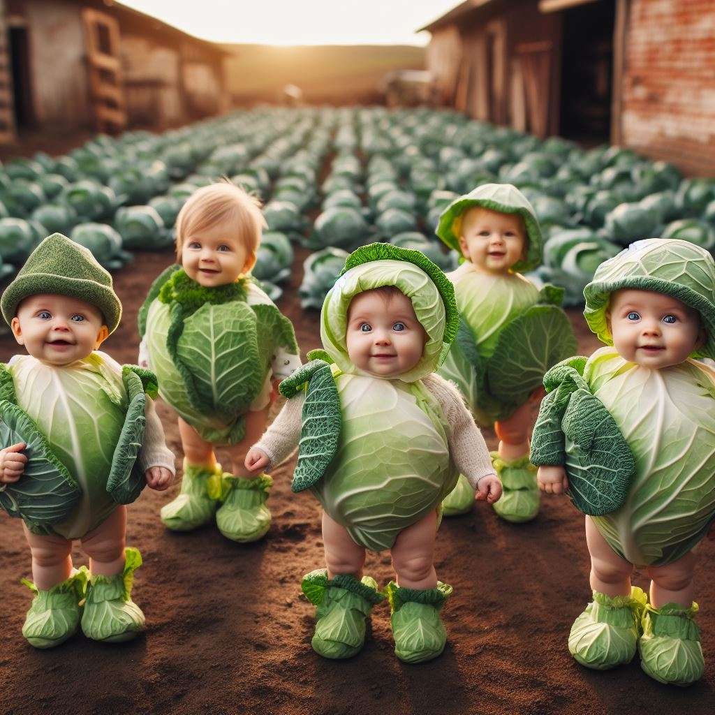 Μωρά από λάχανο παζλ online