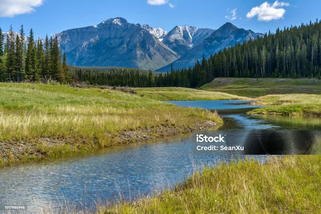 Wide stream in the mountains online puzzle