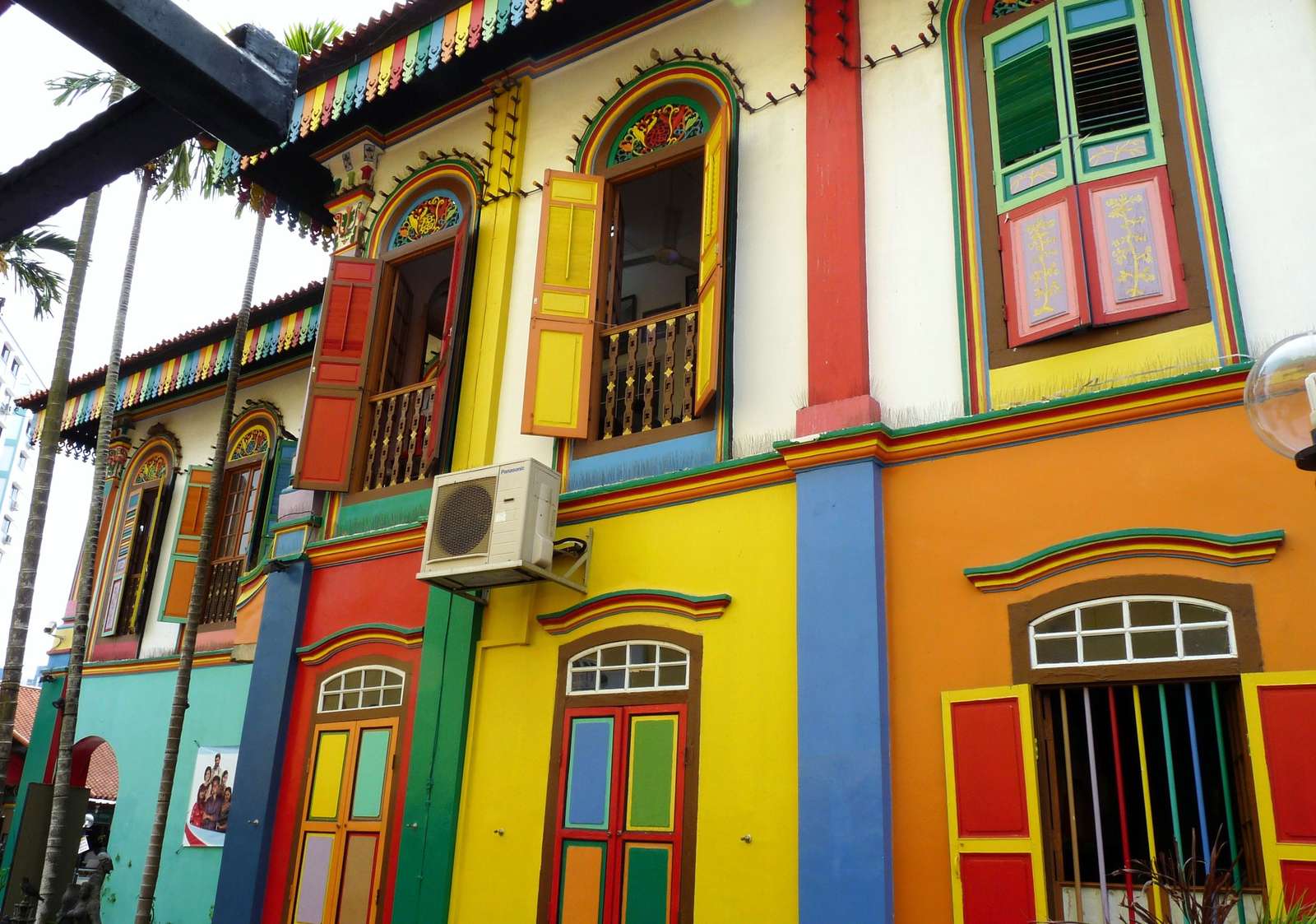 Casas coloridas em Singapura (Rua Árabe) puzzle online