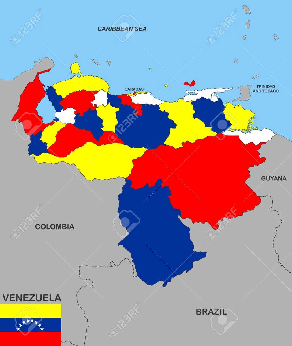Mappa del Venezuela puzzle online