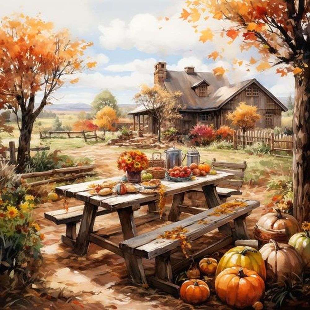 Scène country de Thanksgiving puzzle en ligne