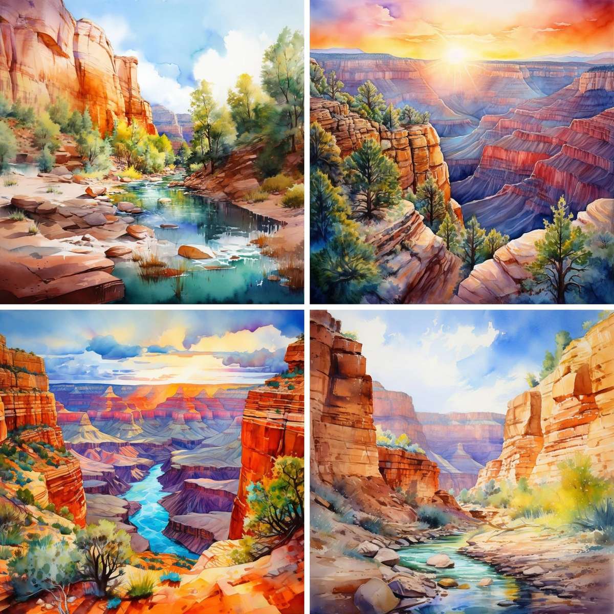 Atemberaubende Natur, Great Canyon Online-Puzzle