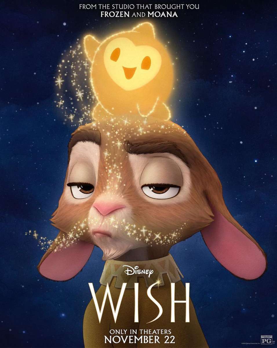 Disney Wish (Valentino och Star) Poster❤️❤️ Pussel online