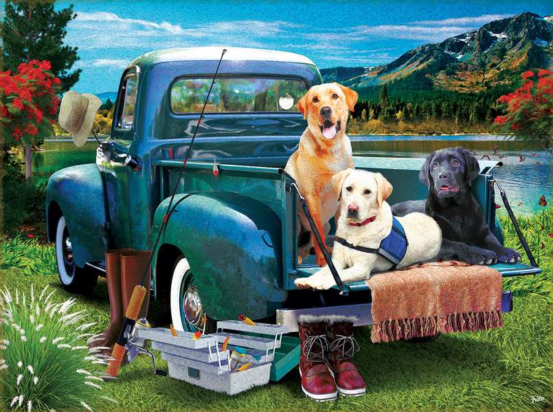 Fishing Puppies #273 jigsaw puzzle online