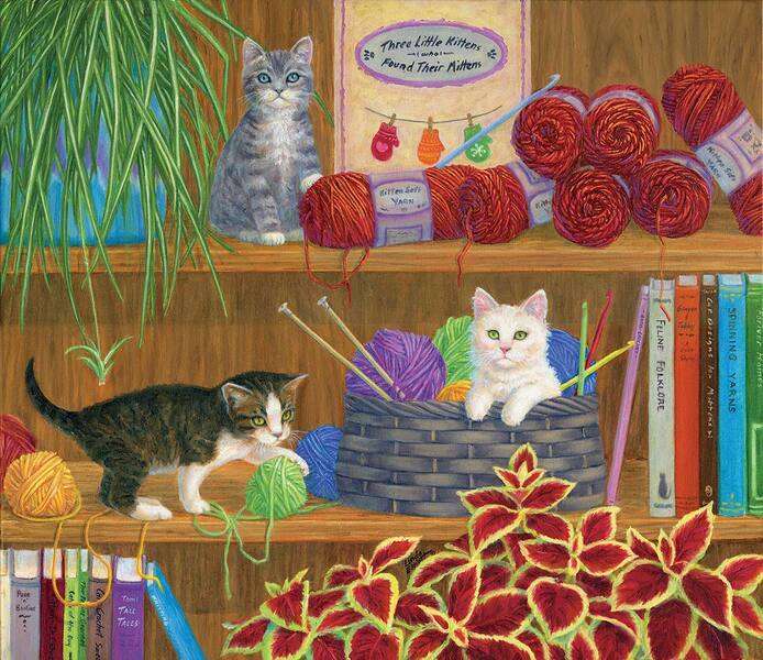 I gattini giocano con i fili #289 puzzle online