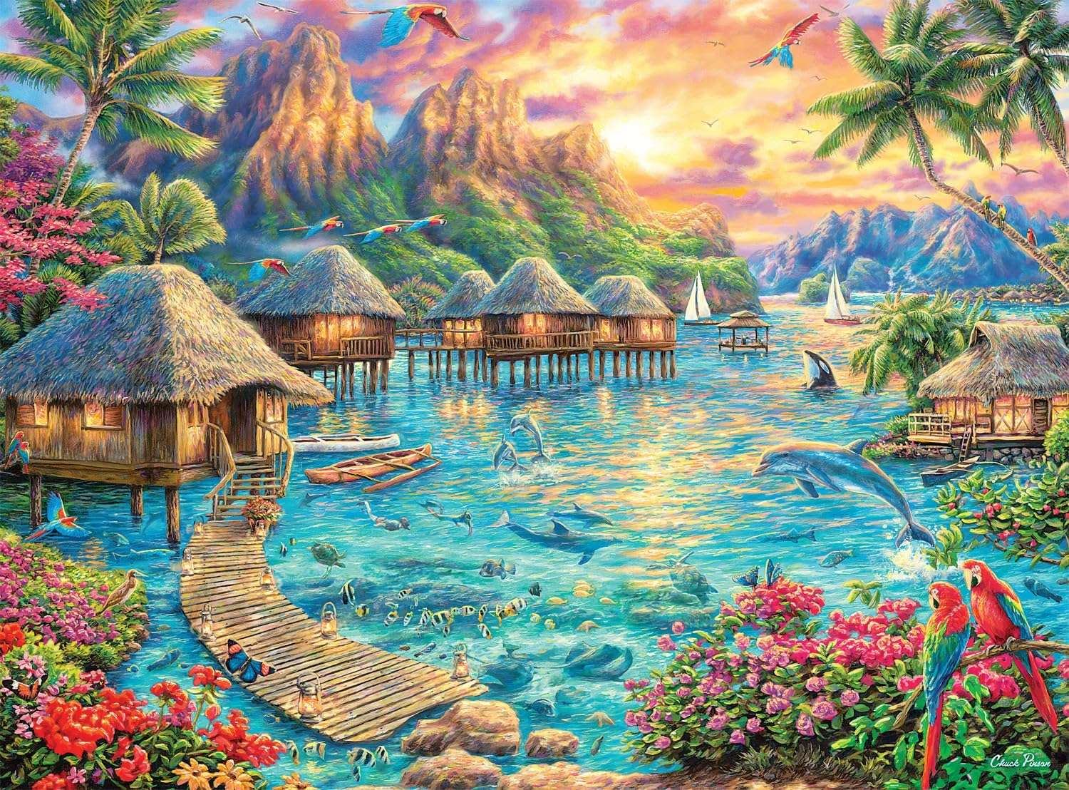 Tropische oase legpuzzel online