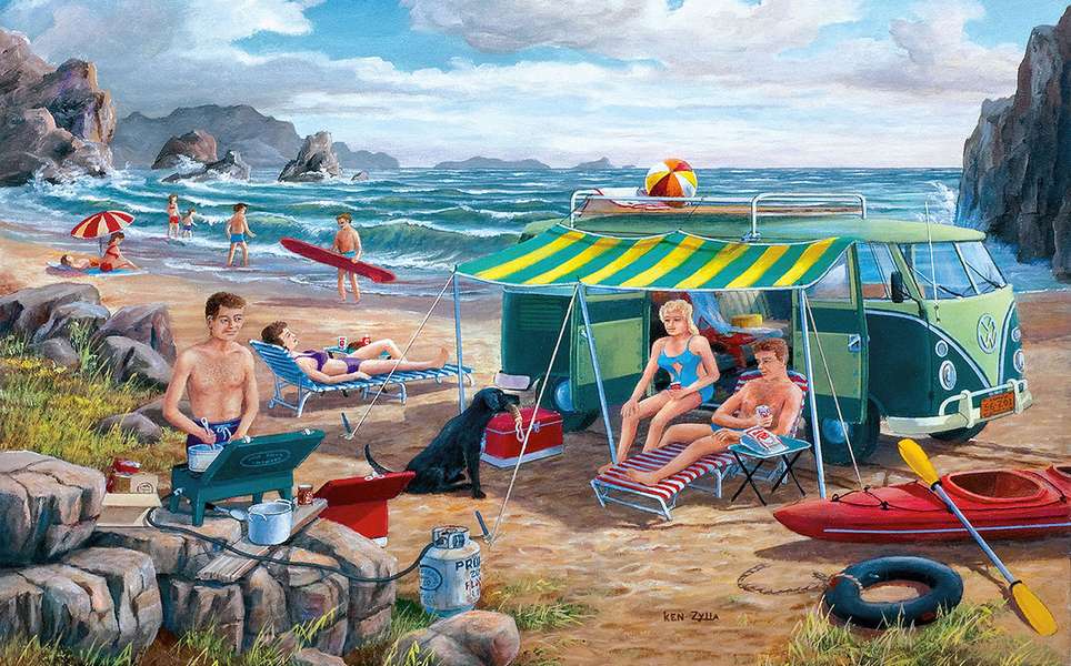 O vacanță la plajă jigsaw puzzle online