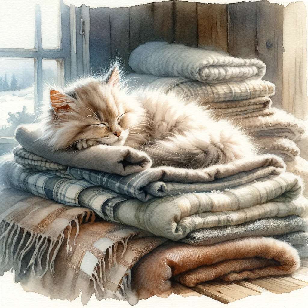 A macskák mindig megtalálják a legjobb helyet aludni kirakós online