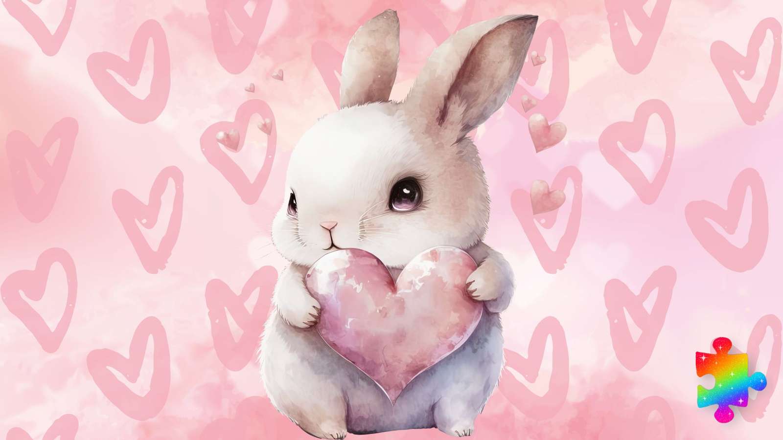Loving Bunny H jigsaw puzzle online