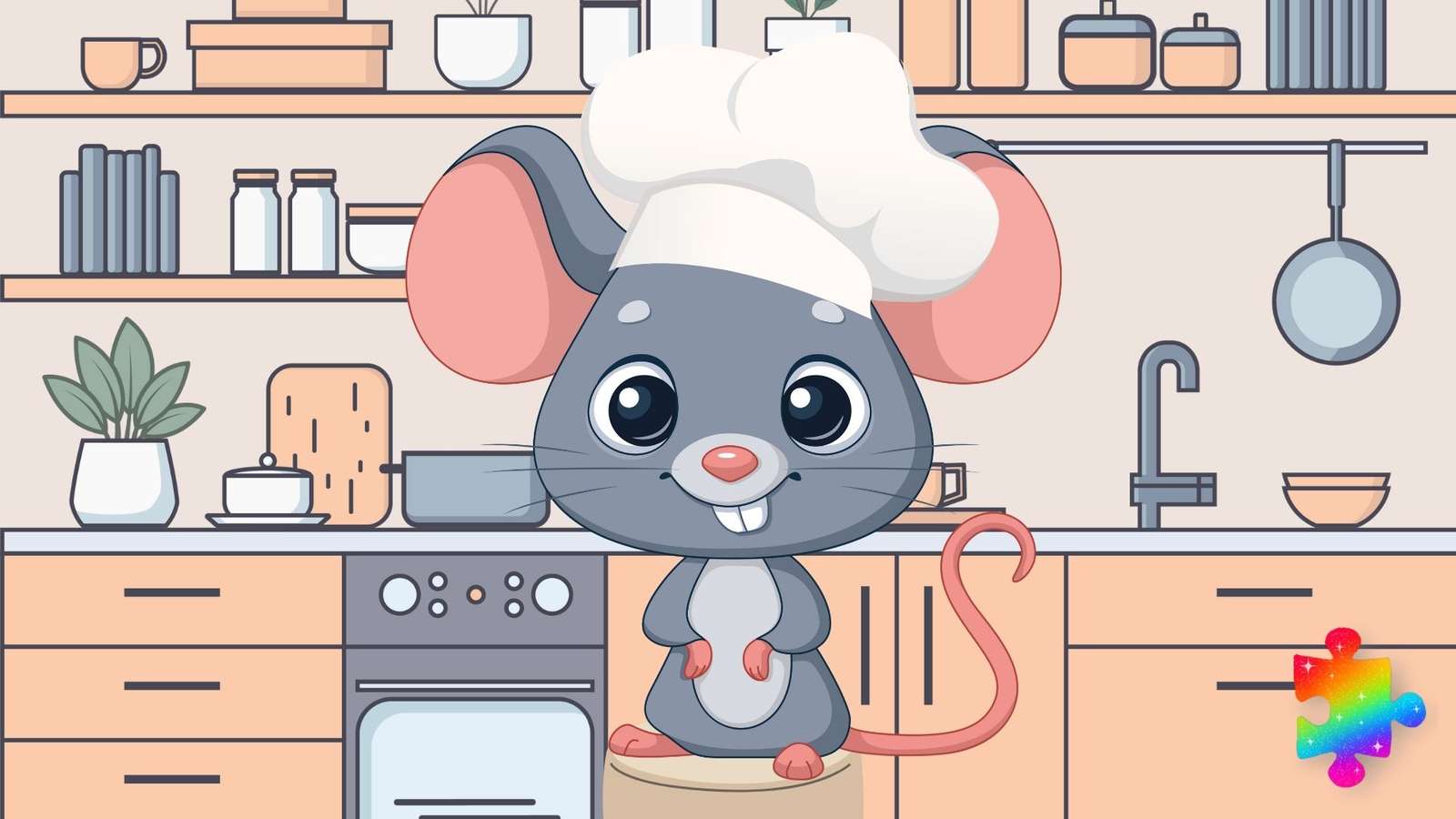 Мышь-повар пазл онлайн