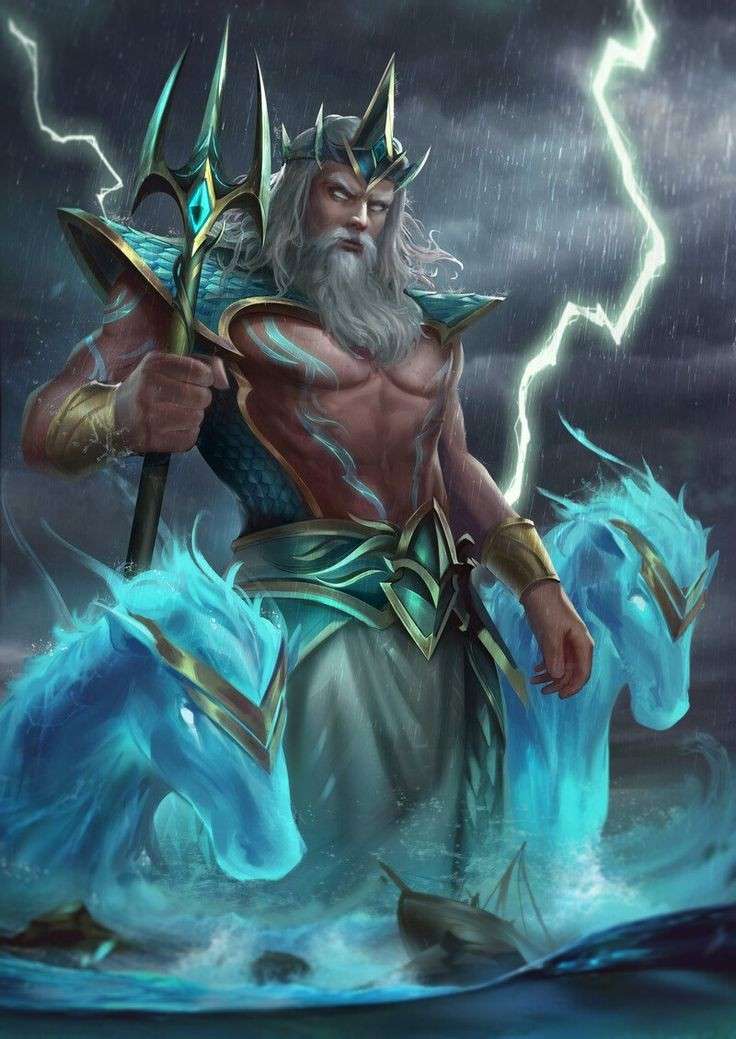 Poseidon, Gott der Meere Puzzlespiel online
