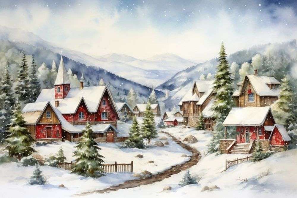 Alpin jul pussel på nätet