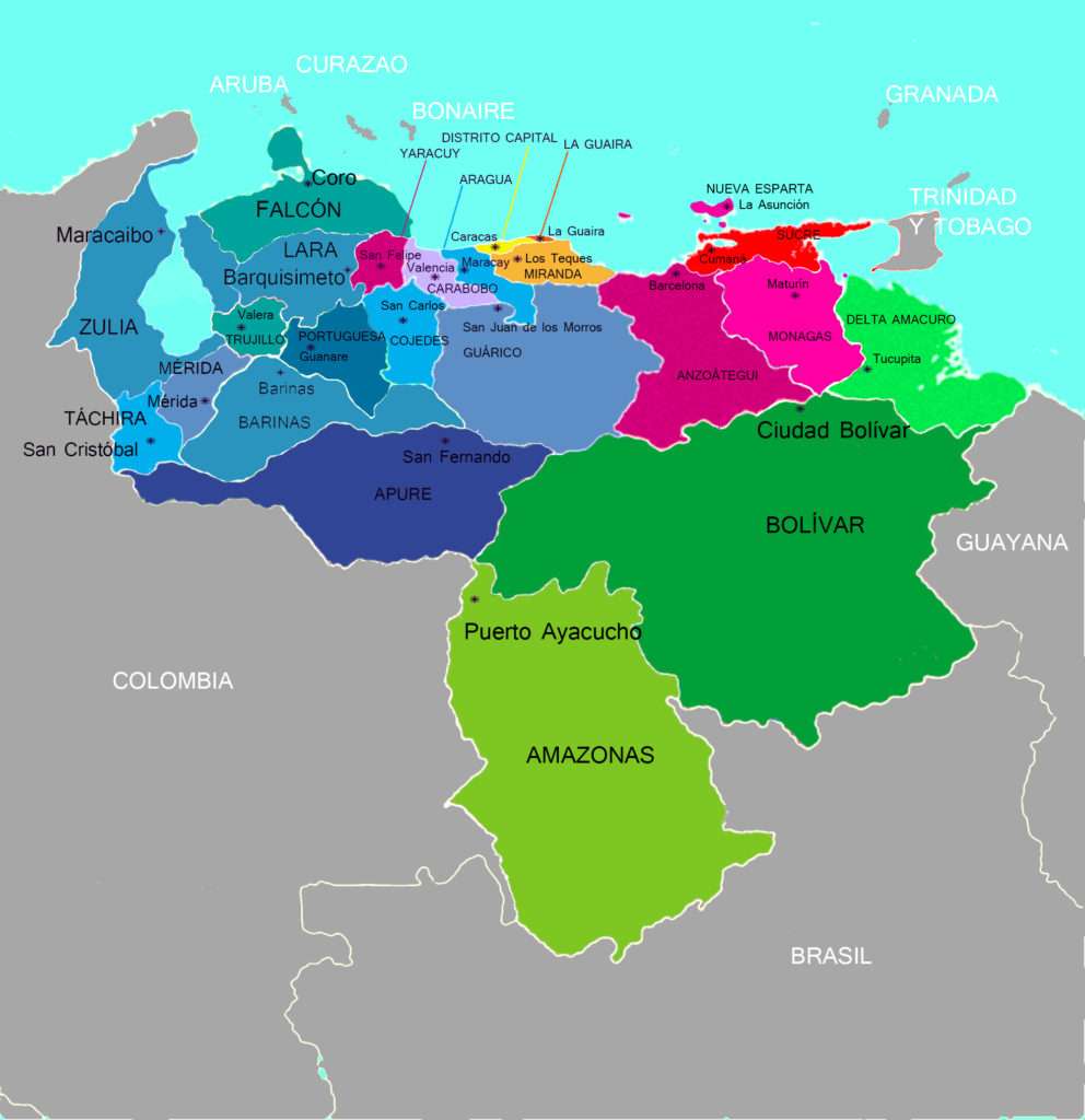 Venezuela-Karte Online-Puzzle