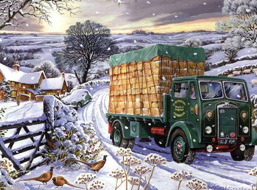 Peisajul rural iarna puzzle online