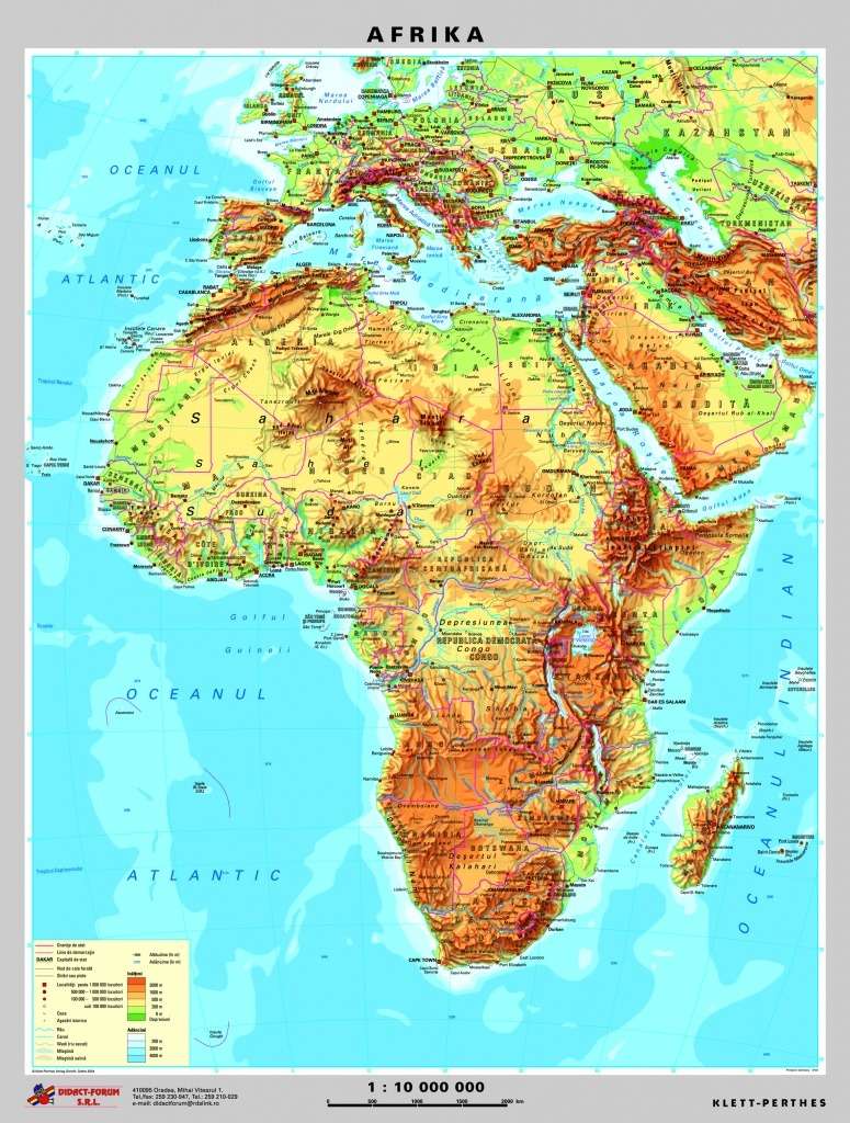 アフリカの物理地図 ジグソーパズルオンライン