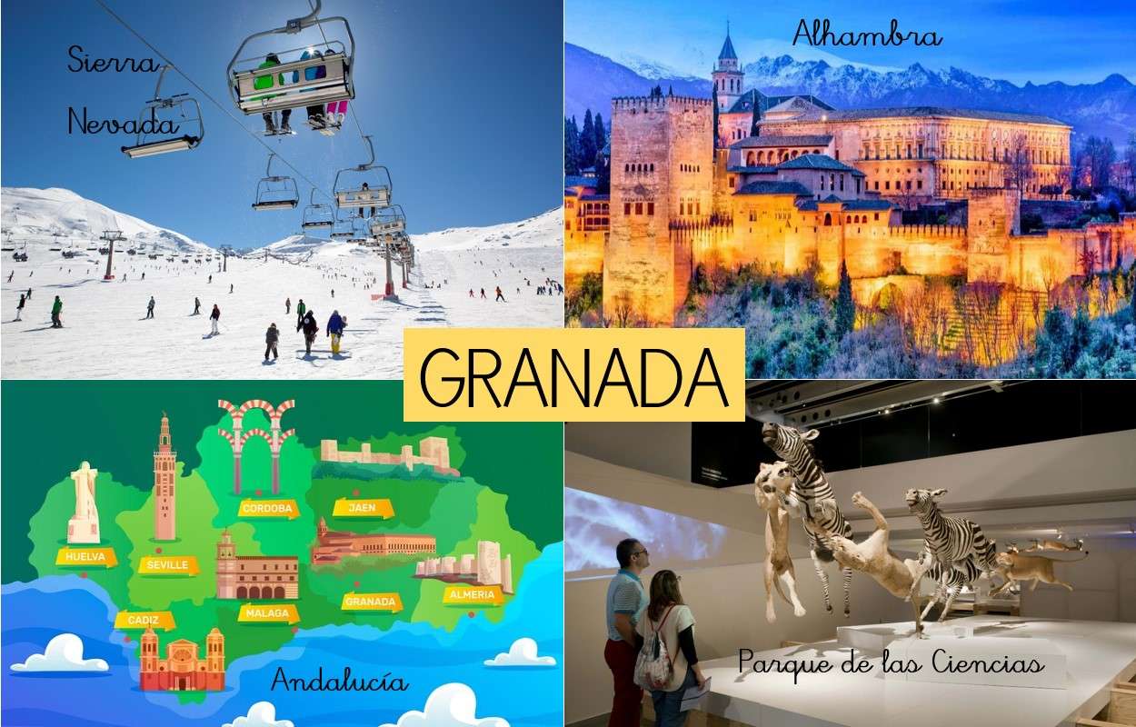 Puzzle Granada Andalusie skládačky online