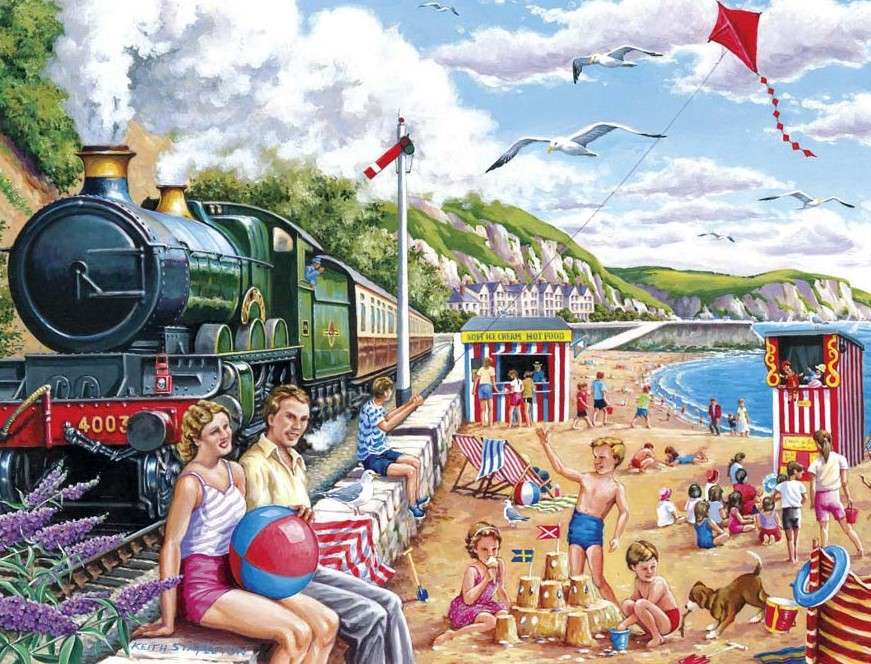 People on the beach jigsaw puzzle online