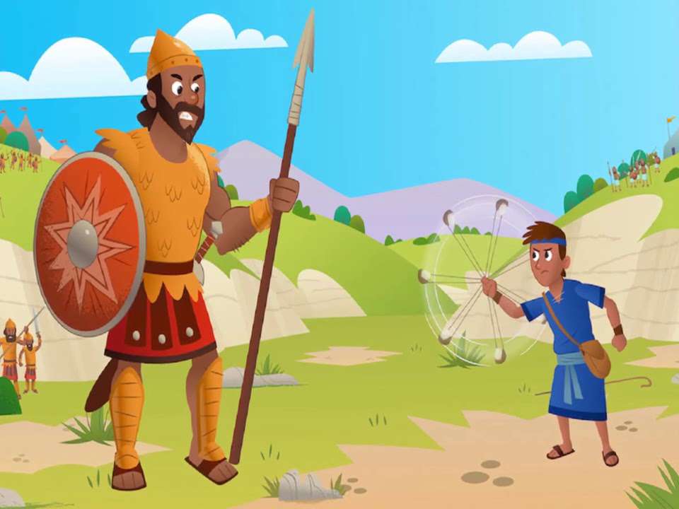 David en Goliat online puzzel