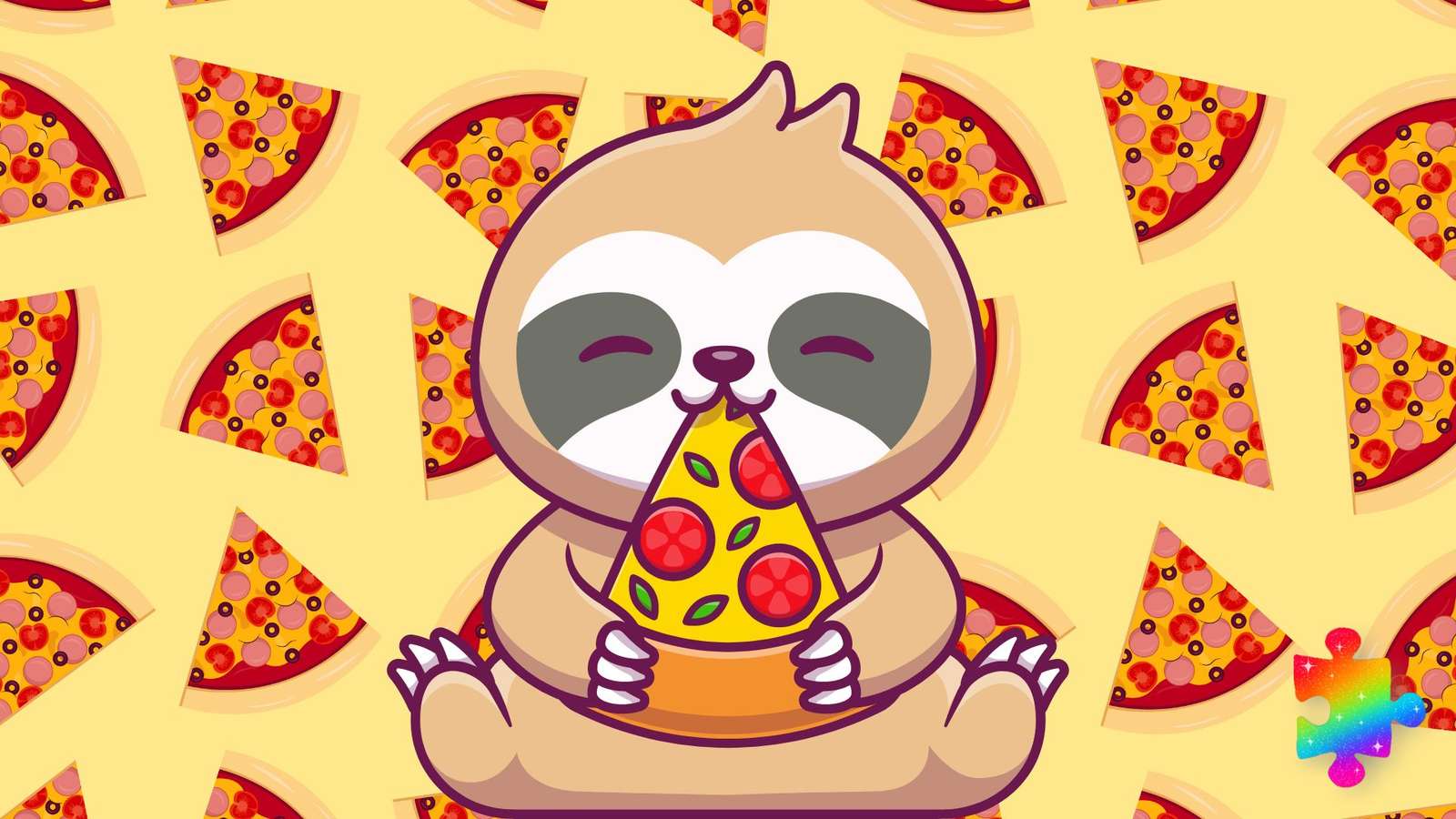 Pizza Sloth pussel på nätet