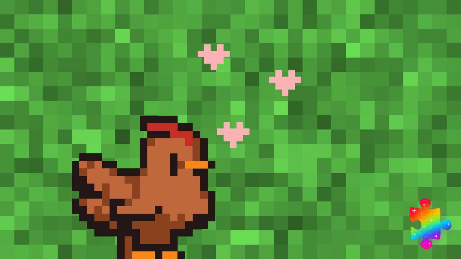 Poulet Pixel puzzle en ligne