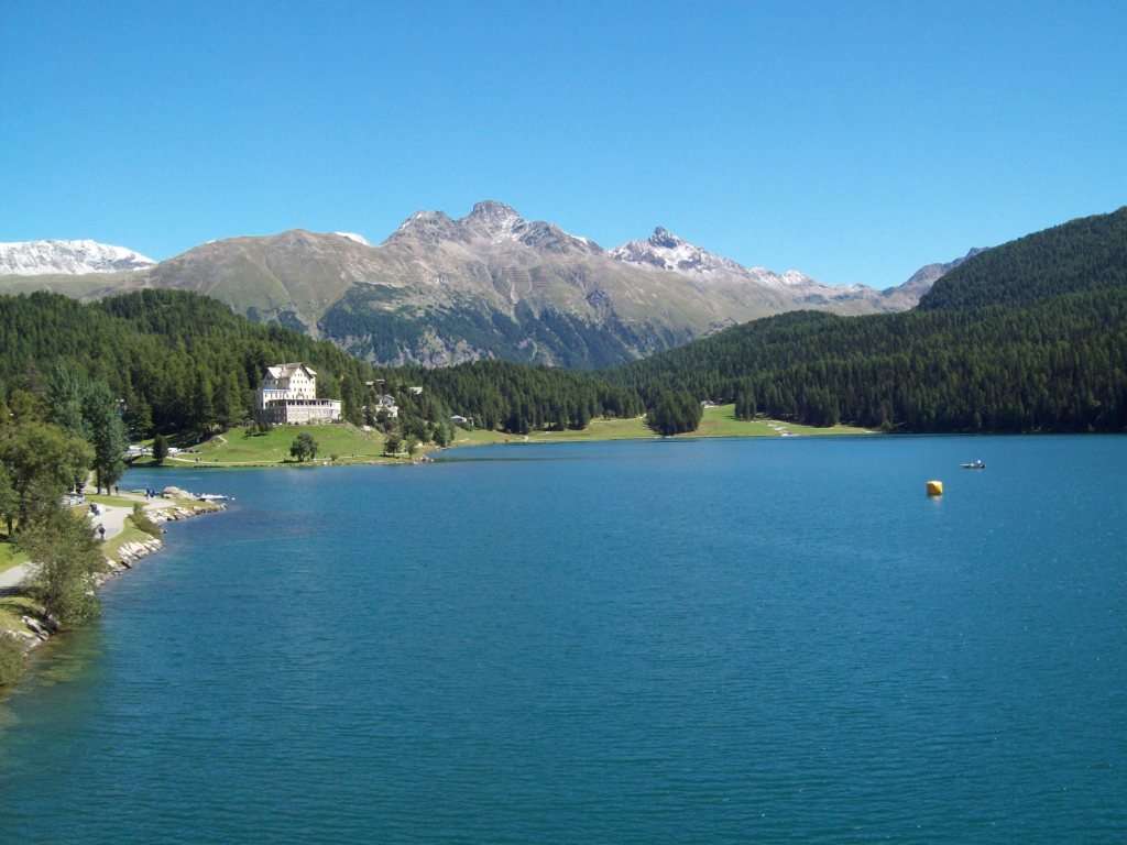 Λίμνη Σεντ Μόριτζ Ελβετία παζλ online