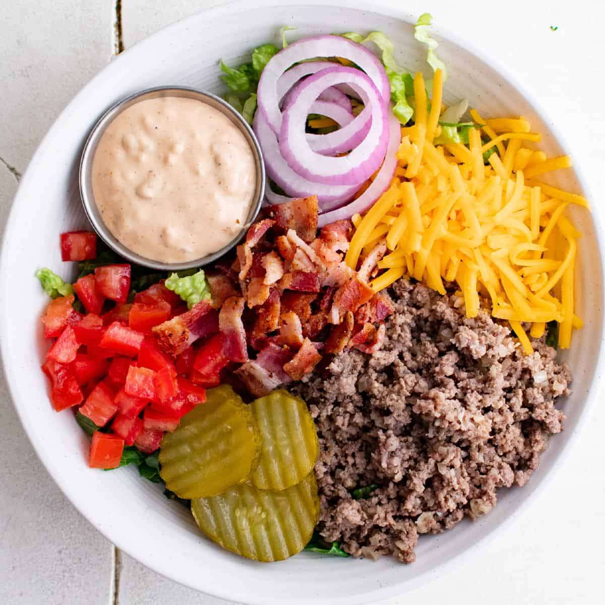 Keto-Speck-Cheeseburger-Bowl Online-Puzzle
