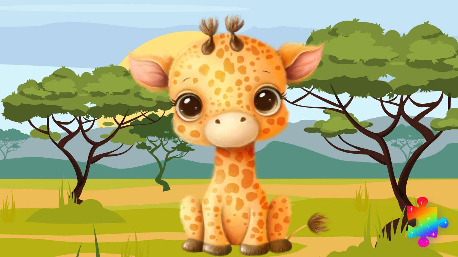 Roztomilá žirafa online puzzle