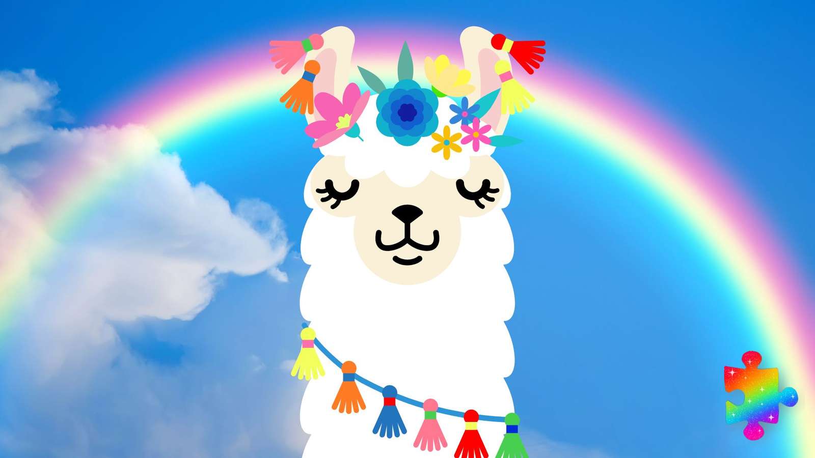 alpaca arcoiris rompecabezas en línea