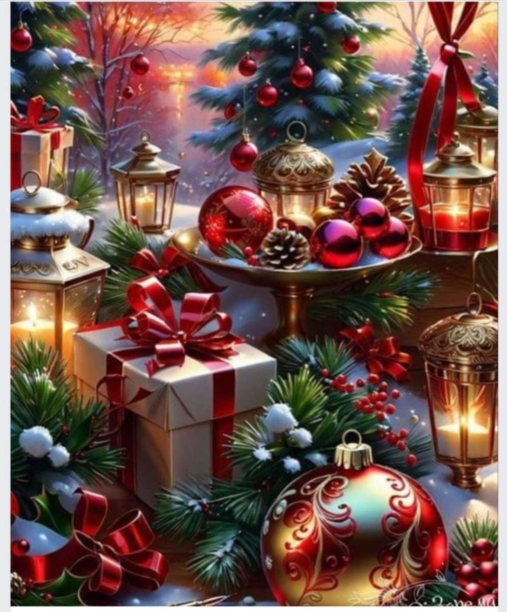 Décorations de Noël exposées puzzle en ligne