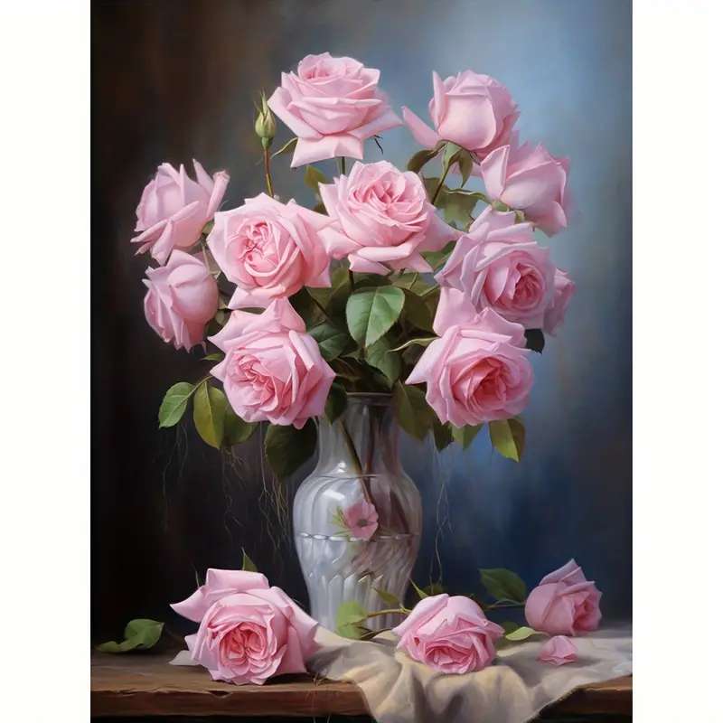 roses in a vase jigsaw puzzle online