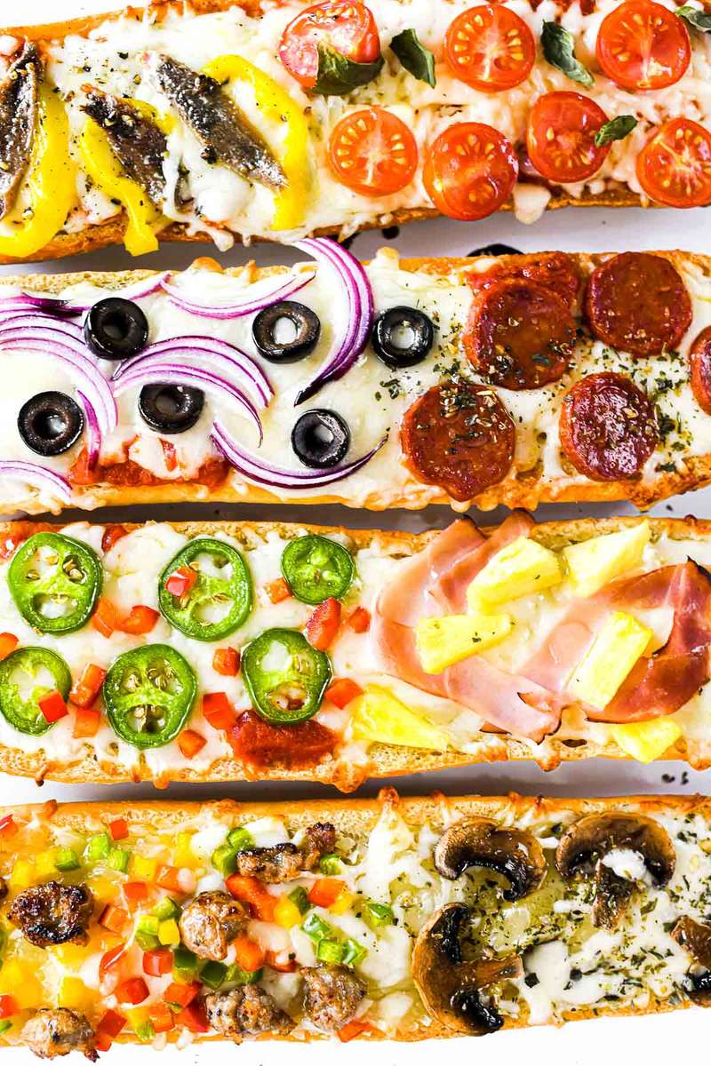 Fransk bröd pizza pussel på nätet
