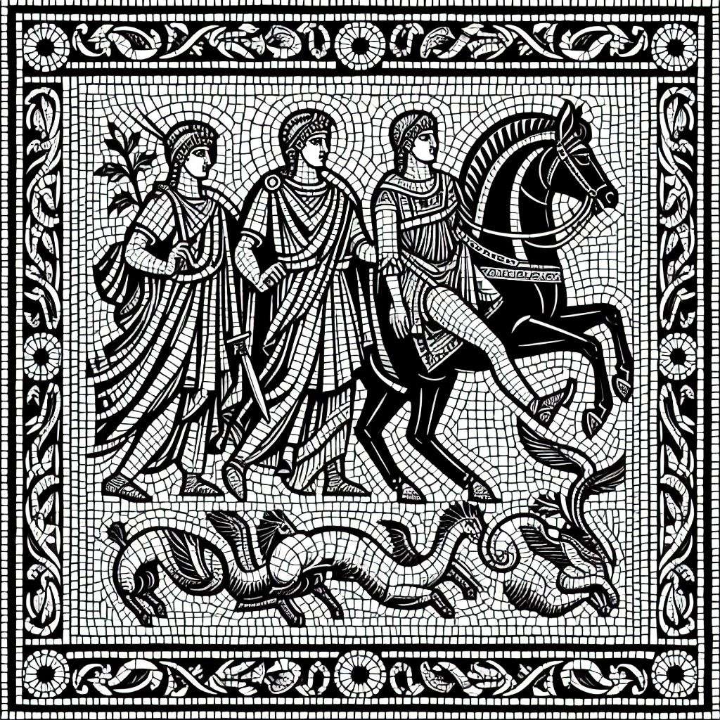 římská mozaika skládačky online